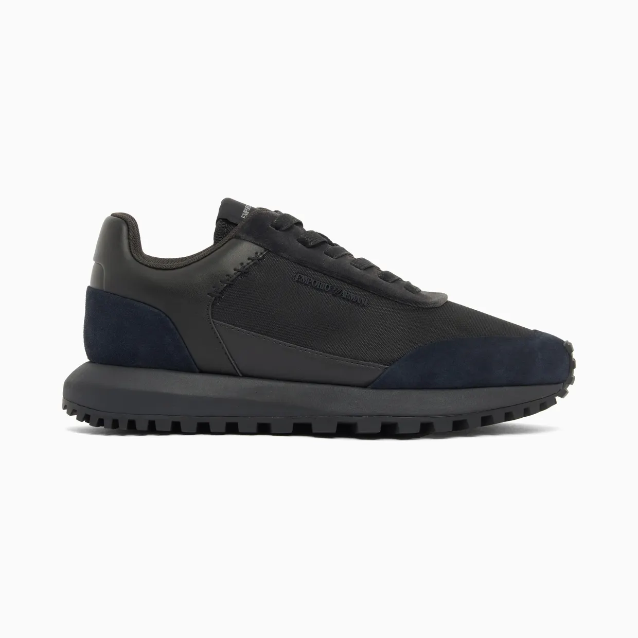 Armani Lace-Up Sneakers In Suede And Velvet With Cordura Details (EM004839-AF29491-MZ312)