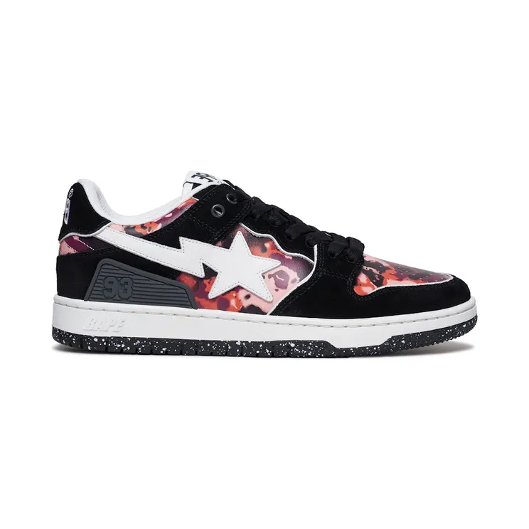 A Bathing Ape Sk8 Sta #3 Map Camo Black Red (001FWL301315M-BLK)