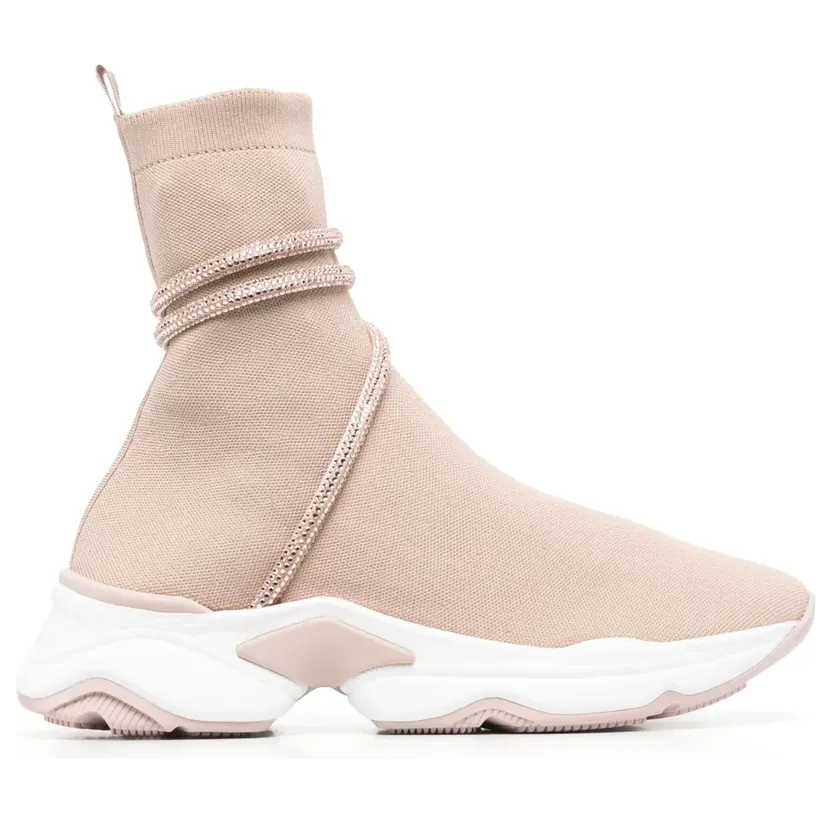 René Caovilla Sock-Sneakers mit Glitter Nude (C11578020)