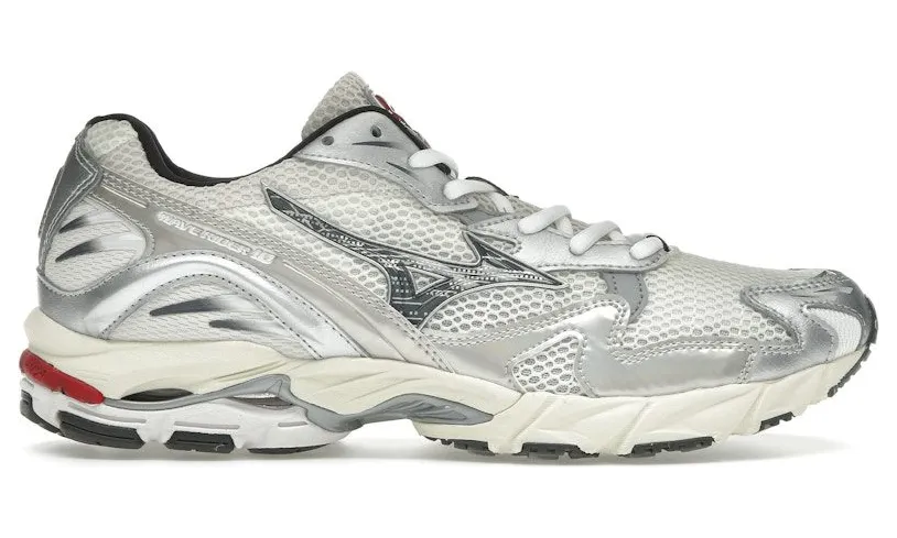 Mizuno Wave Rider 10 White Black Rythmic Red (D1GA243111)