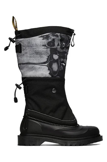 Dr. Martens 14XX Removable Gaiters Sub Boot Black White (31839009)