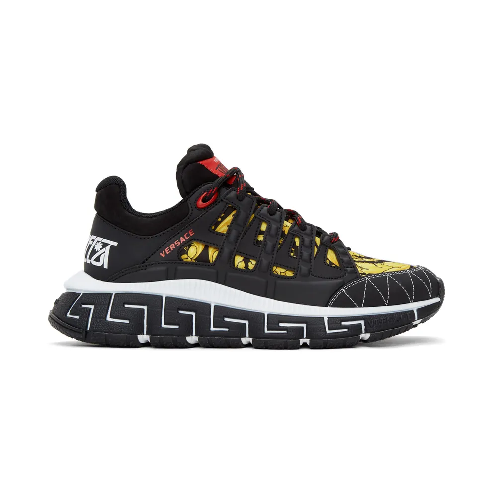 Versace Black and Yellow Trigreca Sneakers (DSU8094 D15TCG)