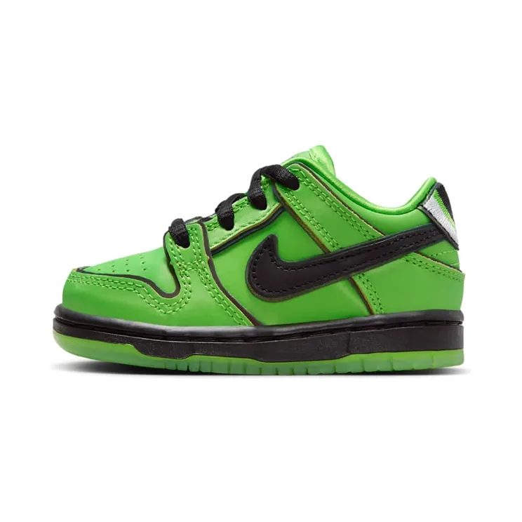Nike SB Dunk Low The Powerpuff Girls Buttercup “Mean Green / Lotus Pink / Black” (FZ8831-300)