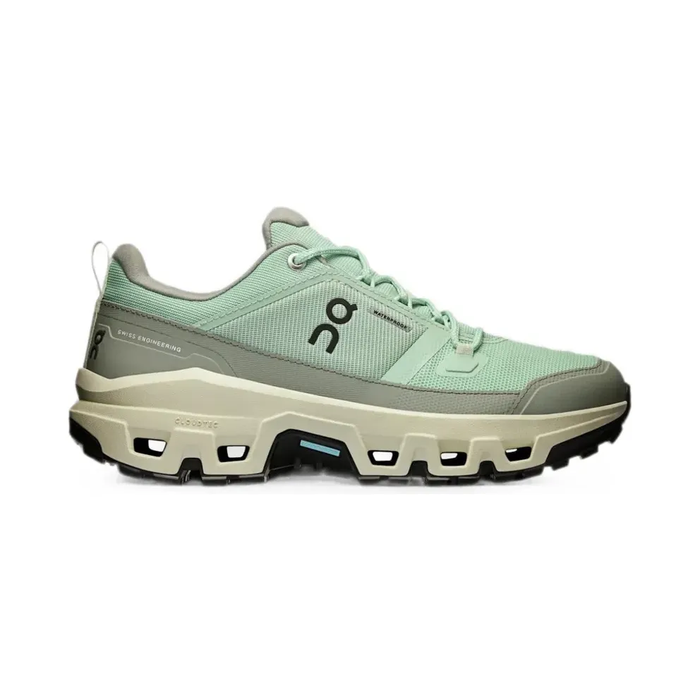 On Cloudrock Low Waterproof Women Multifunction Shoes, Green (3WF10142078)