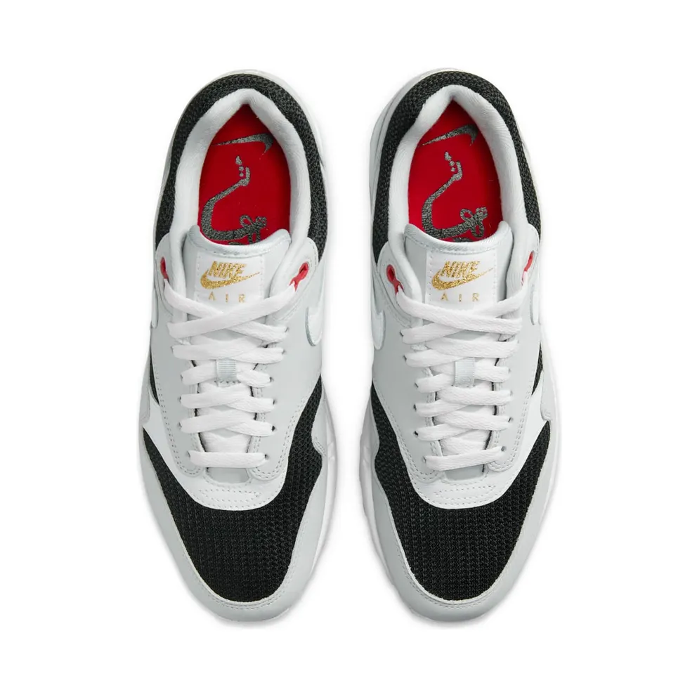 Nike Air Max 1 Premium Pure Platinum/Black/Sport Red/White (FD9081-001)