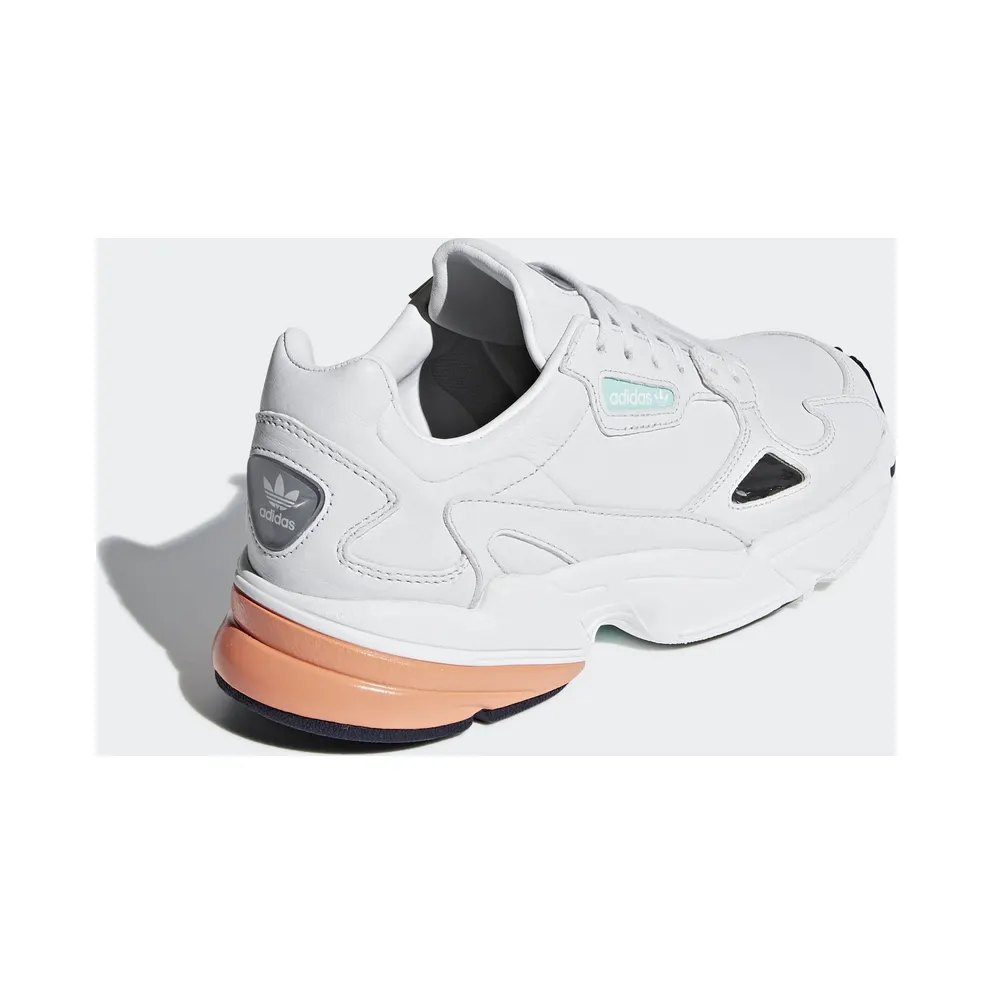 adidas Falcon Crystal White Crystal White (W) Crystal White/Crystal White/Easy Orange (B37845)