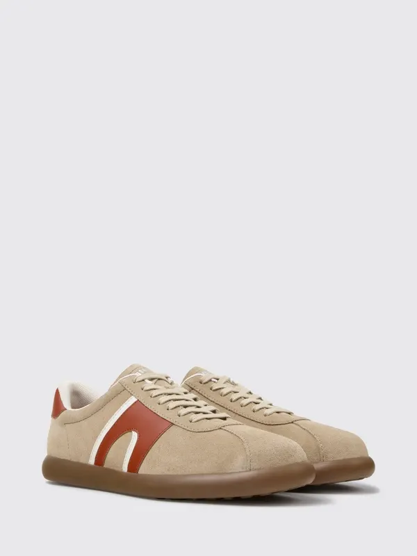 Camper Pelotas Soller Bicolor Suede and Smooth Leather with Logo Beige (K100937-036PELOTASSOLLER0)