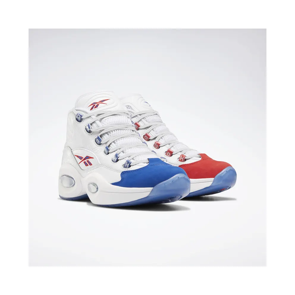 Reebok Question Mid Double Cross White/Collegiate Royal-Primal Red (Other Brands Other)