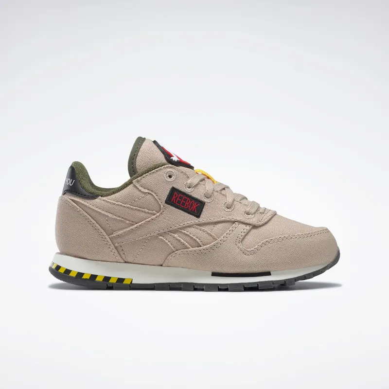 Reebok Ghostbusters Classic Leather PS Modern Beige / Black / Blaze Yellow (H68137)