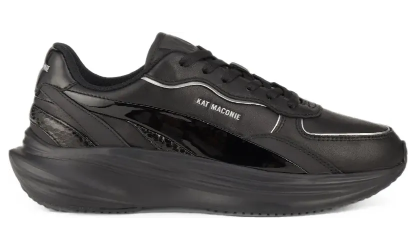 Kat Maconie Aura snakeskin-effect panelled “Black” (KMFAUR000001)