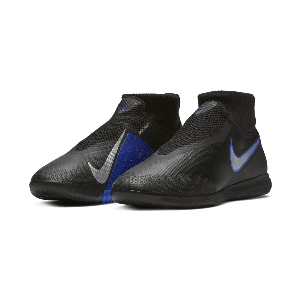 Nike React Phantom Vision Pro Dynamic Fit IC Black Black Racer Blue Metallic Silver (AO3276-004)