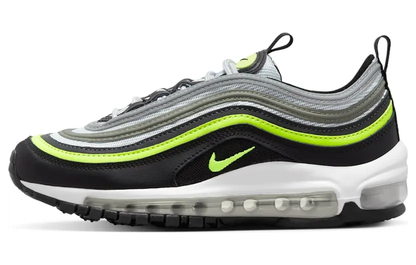 Grade School Nike AIR MAX 97 “BLACK NEON” (921522-030)