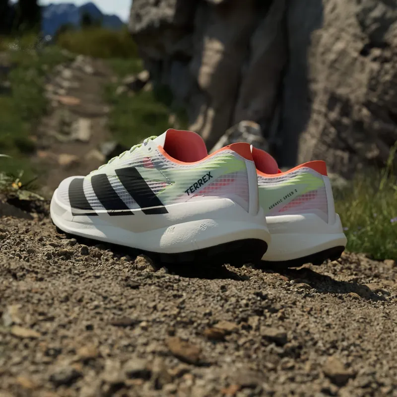 Adidas Terrex Agravic Speed 2 Trail Running Shoes Cloud White / Core Black / Semi Impact Orange (JS3537)