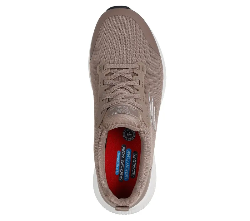 Skechers Work Slip-Resistant: Squad Sneaker Taupe