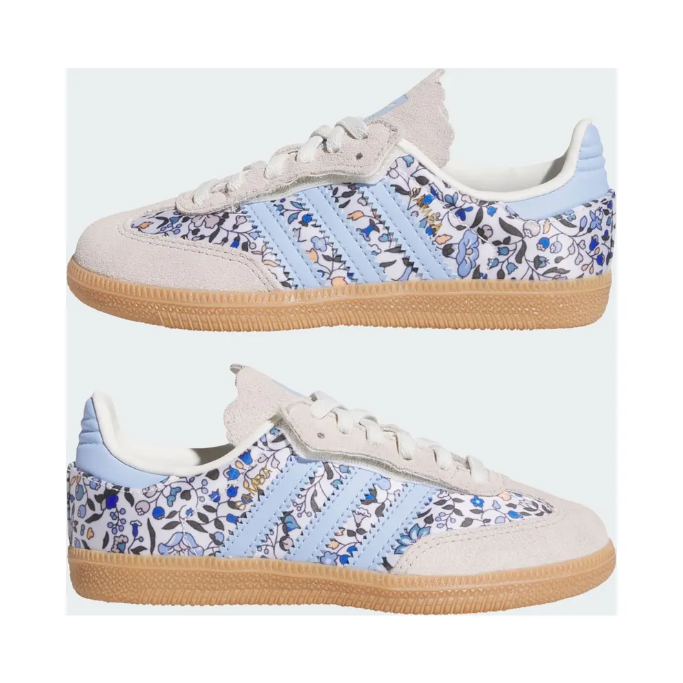 Adidas Samba OG x Liberty London Comfort Closure with Elastische Veters Kids Blue / Off White / Gum (JP8079)