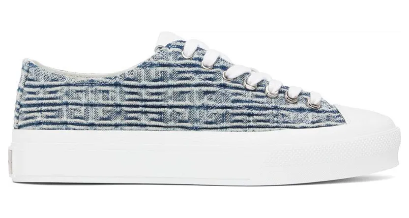 Givenchy Blue 4G City Low-Top Sneakers (BH006DH18M457)