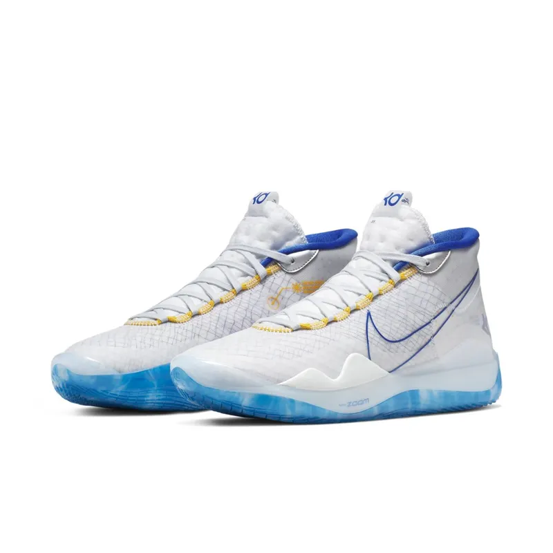 Nike KD 12 Warriors Home White/Metallic Gold-Game Royal-Amarillo (AR4229-100)