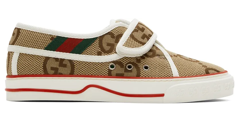 Gucci Beige ‘Gucci Tennis 1977’ Sneakers (692918 UKO70)