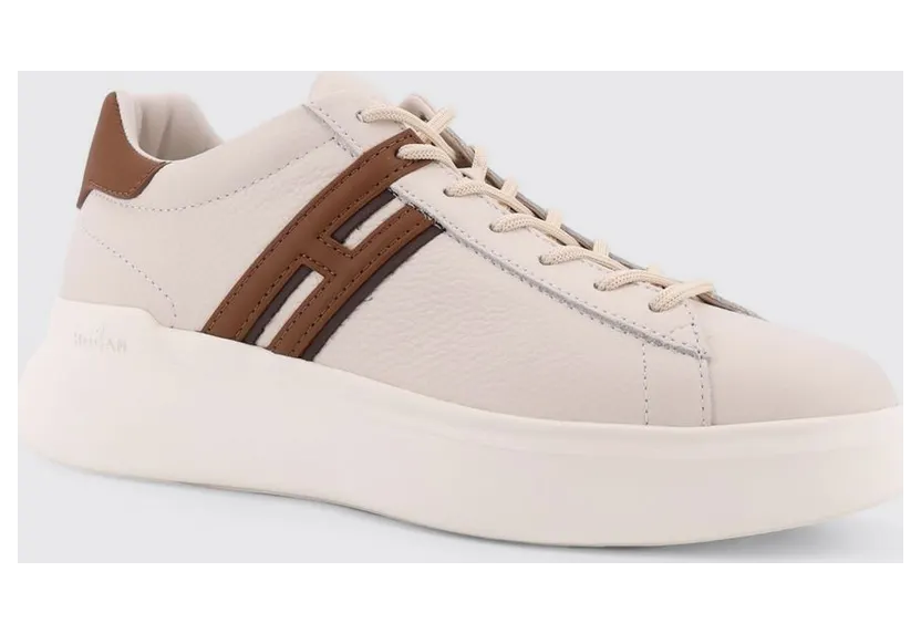 Hogan H580 Hammered Leather Sneakers Brown (HXM5800DV42UXS828G)
