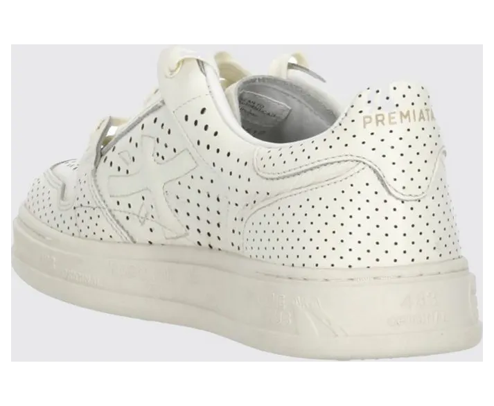 Premiata Quinnd Perforated Leather Sneakers White (QUINND8251) (2)