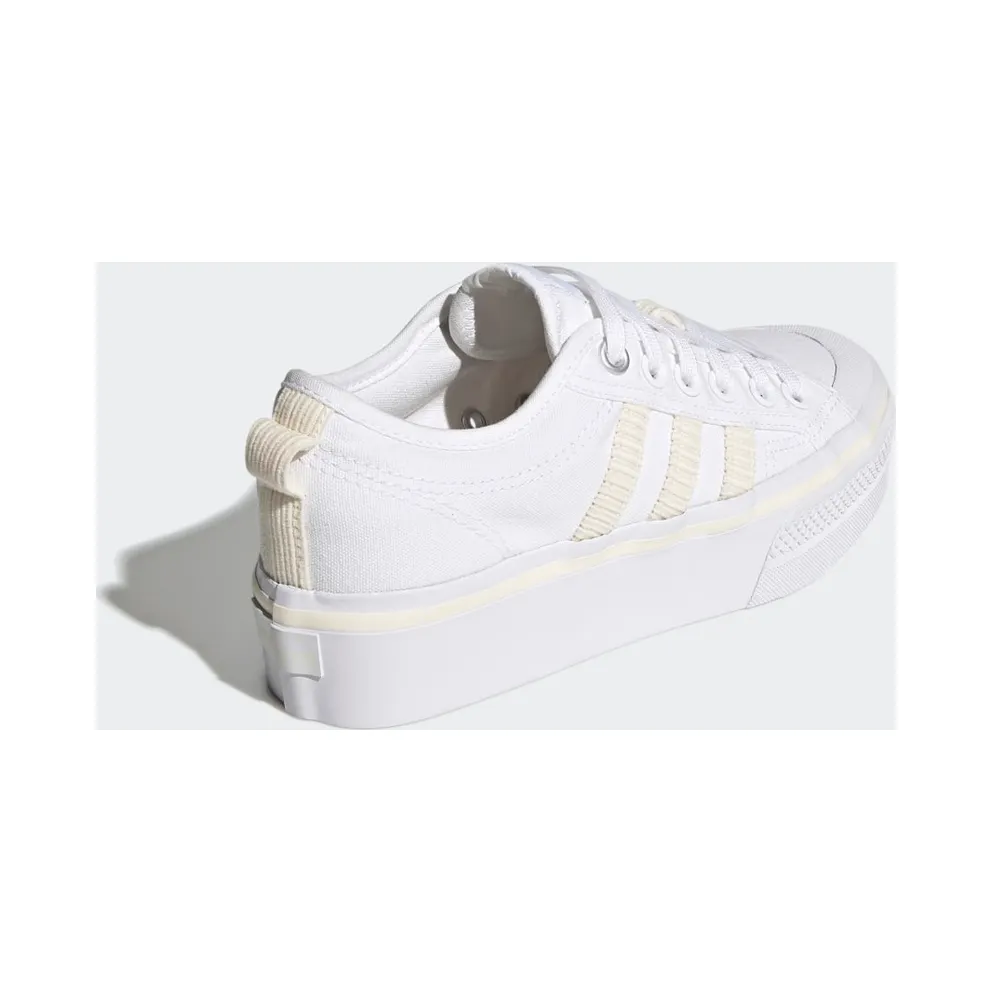 Adidas Nizza Platform ‘Off White Cream’ Cloud White/Off White/Silver Metallic (H69028)