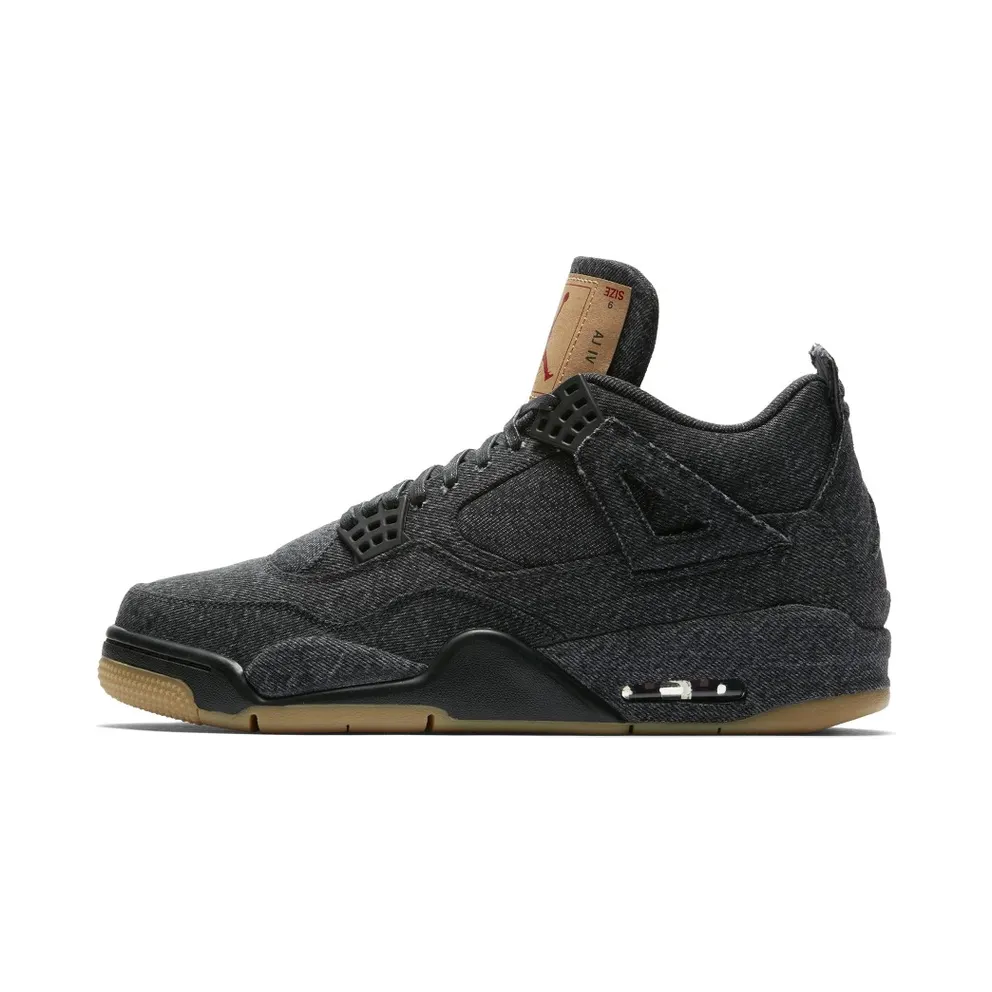 Air Jordan x Levi’s Nike AJ IV 4 Denim Levis Black/Black (With Levis Tag) (2018) (AO2571-001)