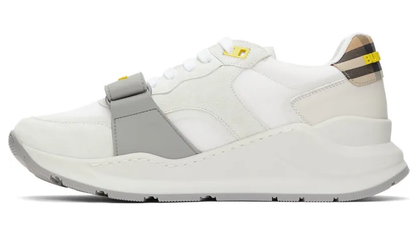 Burberry White & Yellow Ramsey Sneakers (8037258) (3)