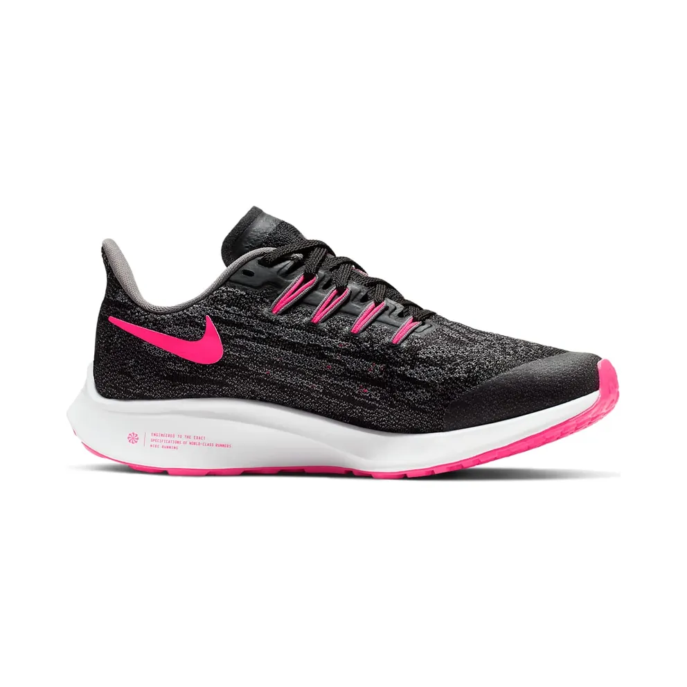 Nike Air Zoom Pegasus 36 Black Hyper Pink (GS) Black/Hyper Pink-Gunsmoke-White (AR4149-062)