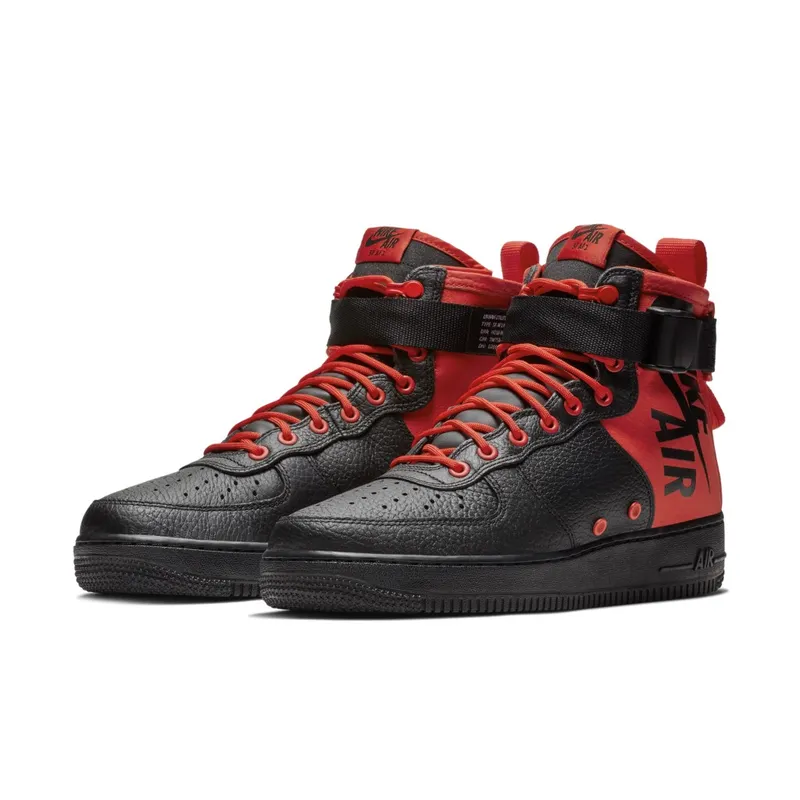 Nike SF Air Force 1 Mid Habanero Red Black Habanero Red/Habanero Red-Black (917753-601)