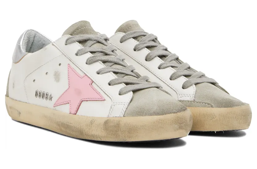 Golden Goose White & Grey Super-Star Classic Sneakers (GWF00102.F002435.81482) (4)