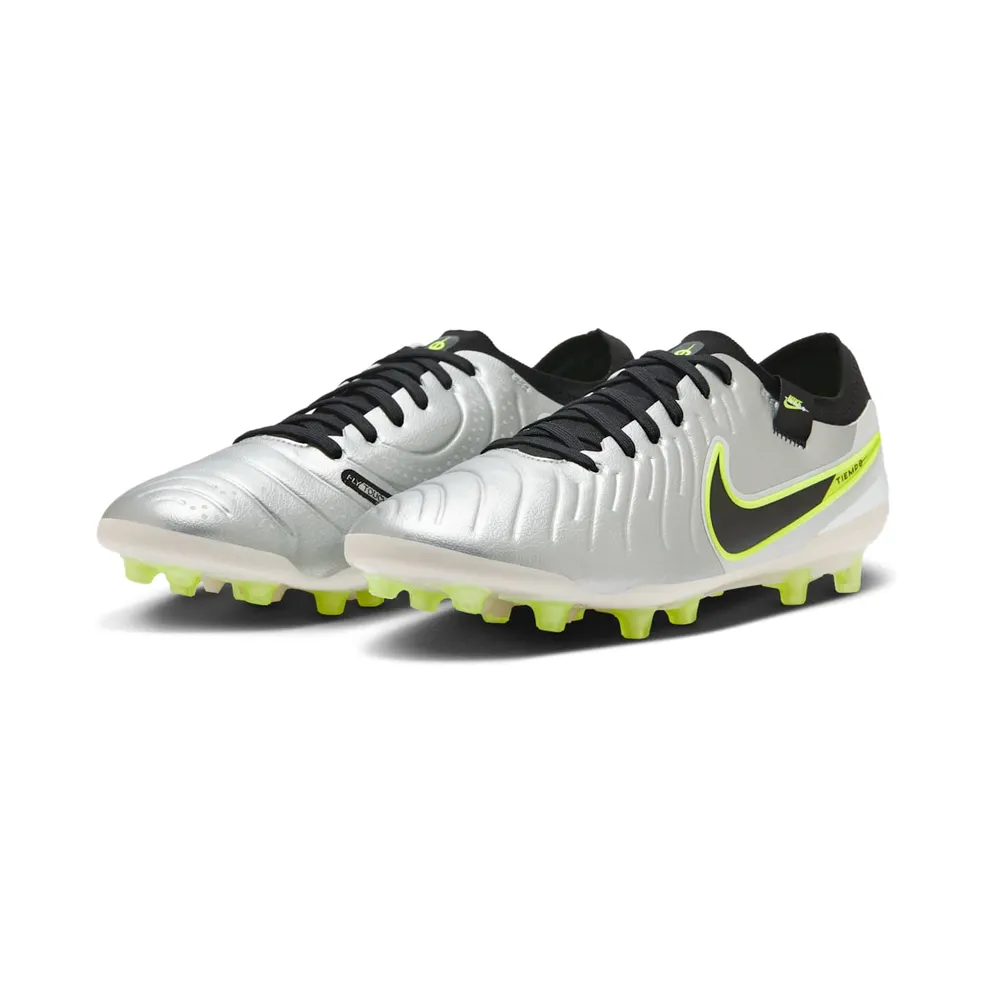 Nike Tiempo Legend 10 Pro AG Metallic Silver Volt Black (DV4334-001)