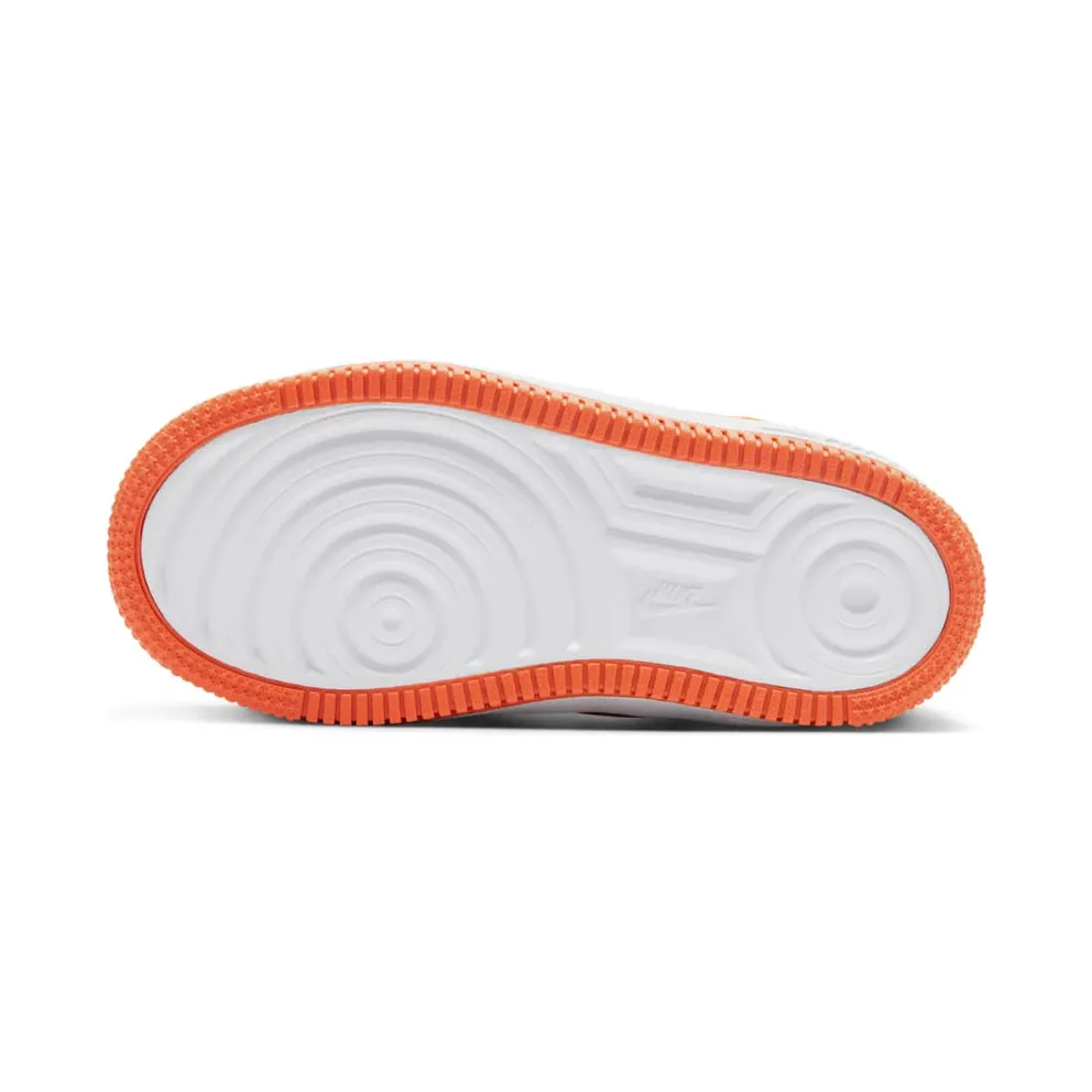 Nike AIR FORCE 1 LOW EASYON PS “White White Safety Orange” (FN0237-113)