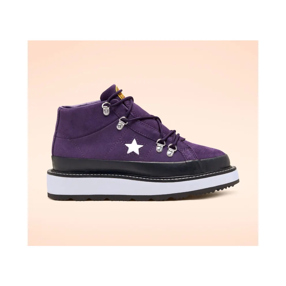 Converse Fleece Lined Boot One Star Mid für Damen Black Black (566162C)