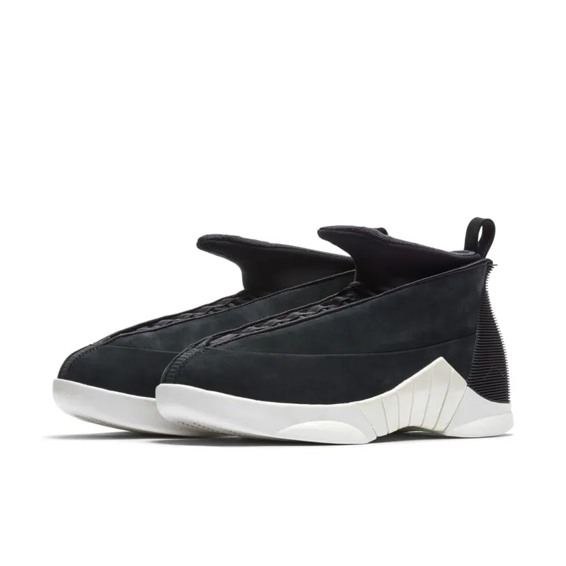 Jordan 15 Retro PSNY Black Suede Black/Black-Sail-Black (921194-011)