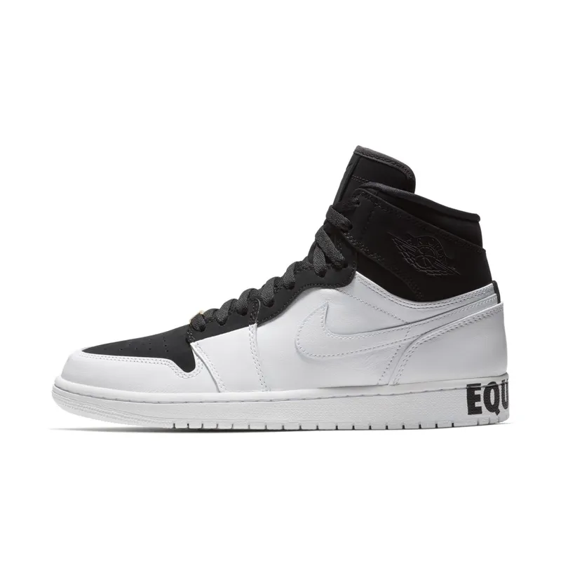Jordan 1 Retro High Equality Black History Month (2018) Black/Black-White-Metallic Gold (AQ7474-001)
