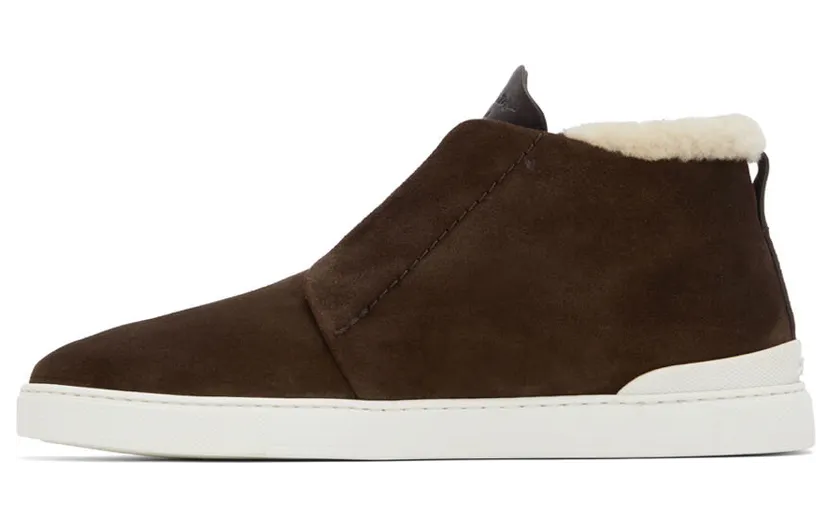 Ermenegildo Zegna Brown Suede Triple Stitch Sneakers (212.LHKUR.A5137X.TDM) (3)