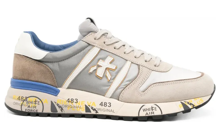Premiata Lander 8010 Sneakers mit Einsätzen – Nude