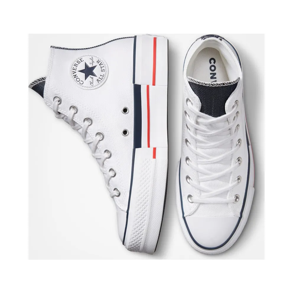 Converse Chuck Taylor All Star Lift Platform Retro Denim White/red/obsidian