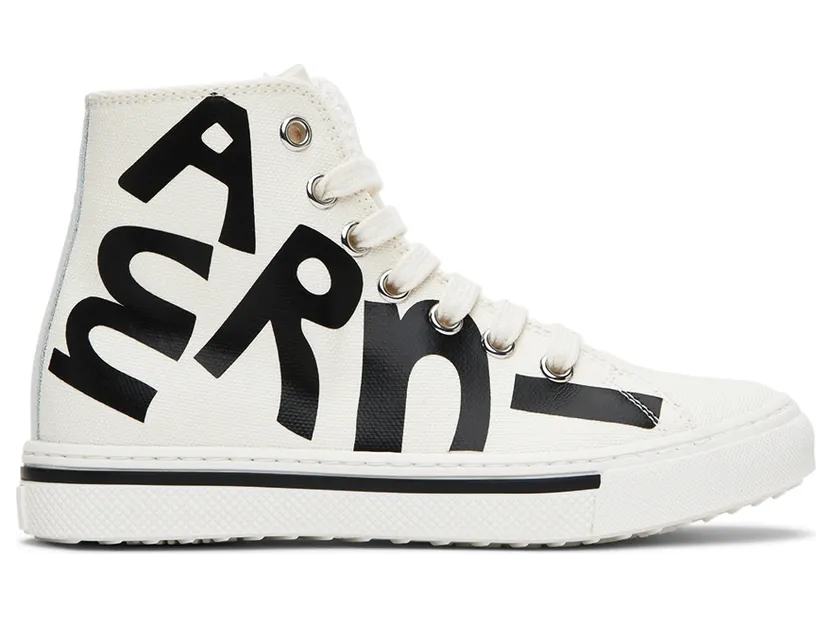 Marni Kids Off-White Logo High Sneakers (70399)