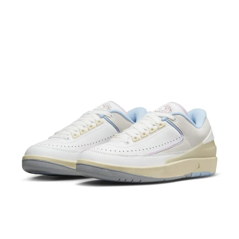 Air Jordan 2 Retro Low Summit White/Ice Blue/Iced Lilac/Varsity Red (DX4401-146)