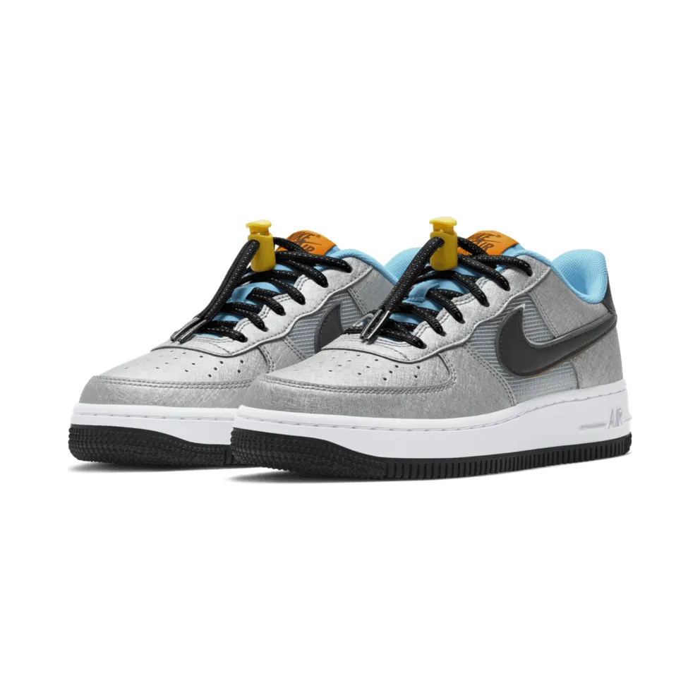 Nike Air Force 1 Low Sky Pack (GS) Metallic Silver/Hyper Crimson-Speed Yellow-Black (CW6011-001)
