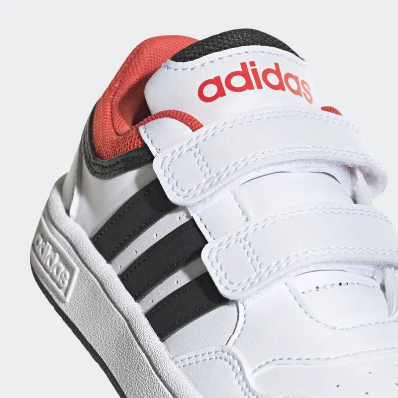 Adidas Hoops Lifestyle Basketball Hook-and-Loop Cloud White / Core Black / Bright Red (H03863)
