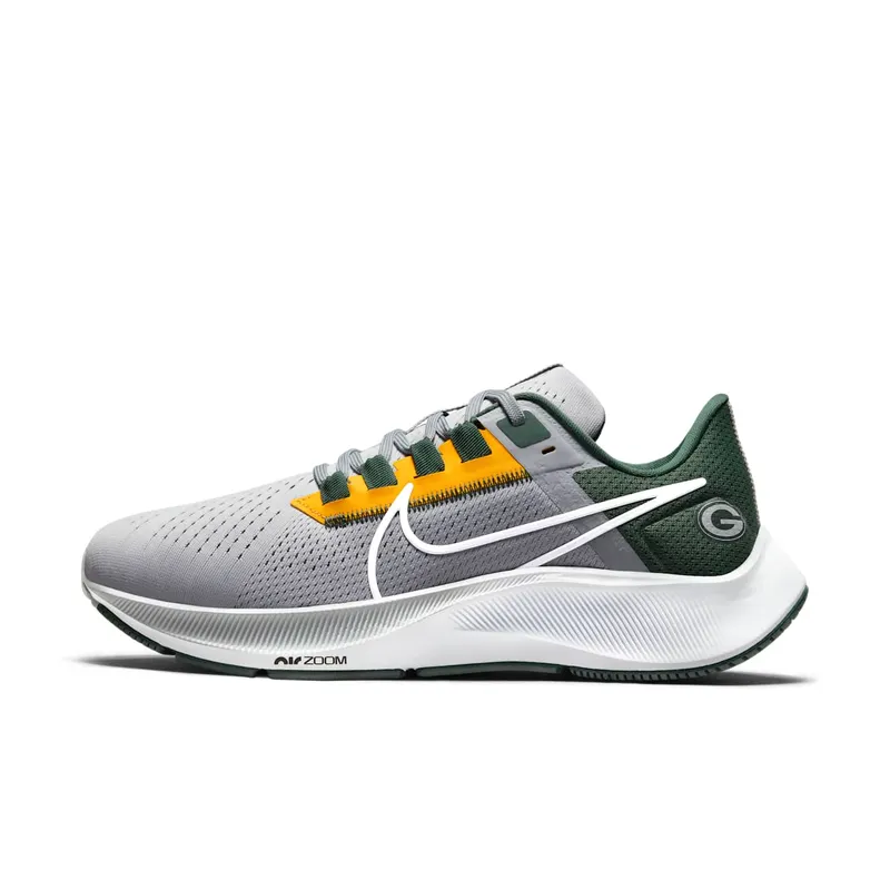 Nike Air Zoom Pegasus 38 Green Bay Packers Grey (DJ0844-001)