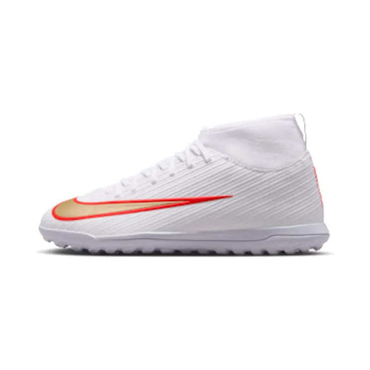 Nike Jr. Mercurial Superfly 11 Club ‘ Multi-Ground High-Top “White/Bright Crimson/Blur” (IO1554-100)
