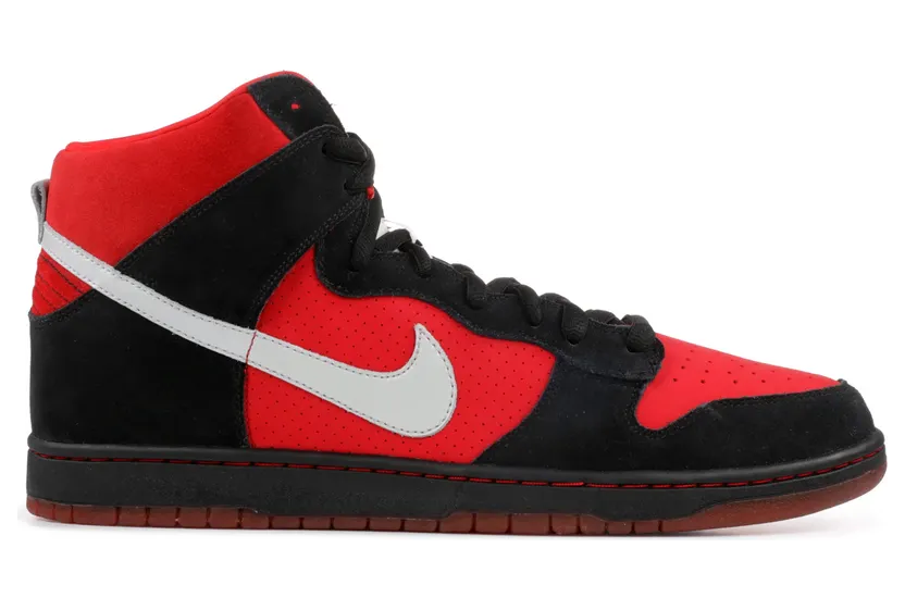 Nike Dunk High Pro Sb Sport Red/Mtlc Platinum (305050-601)