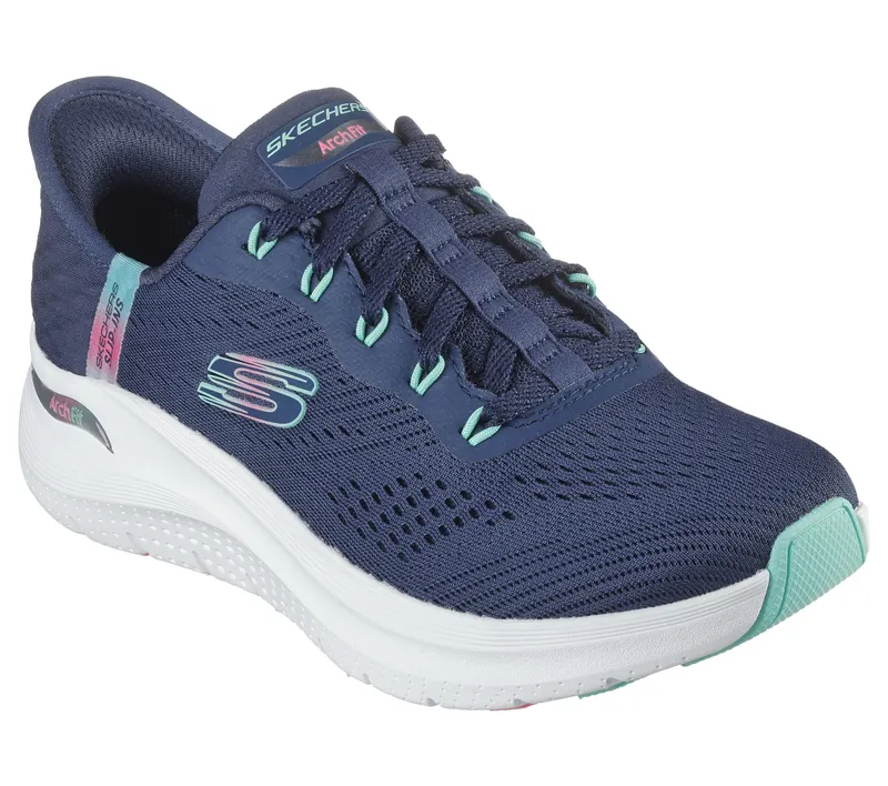 Skechers Slip-ins: Arch Fit 2.0 – Easy Chic – Marine / Turkoois – “Blue” (150066 NVTQ)