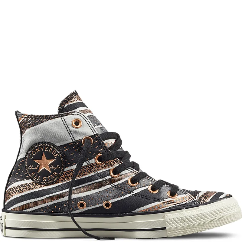 Converse Chuck Taylor All-Star Hi Festive Stripe Black Dolphin (W) (551564C)