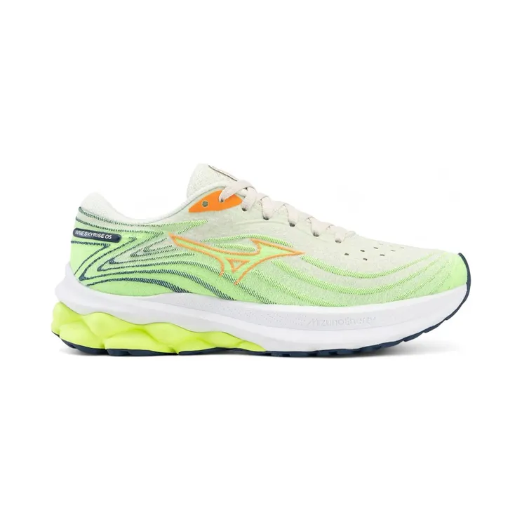Mizuno Wave Skyrise 5 Pristine Vibrant Orange Mizuno Neo Lime (J1GD240972)
