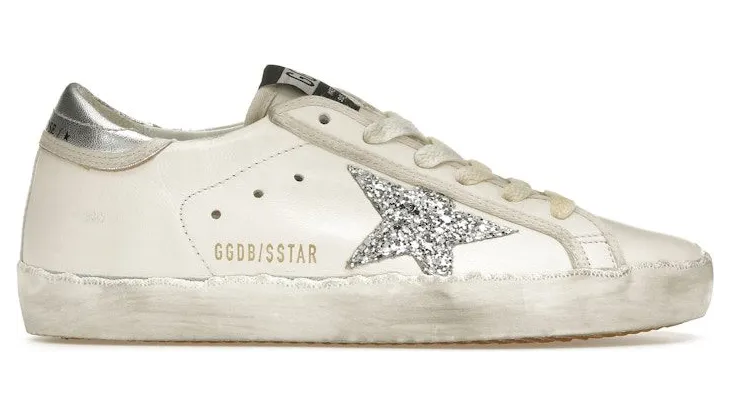 Golden Goose Super-Star White Silver Glitter (GWF00101.F004656.80185)