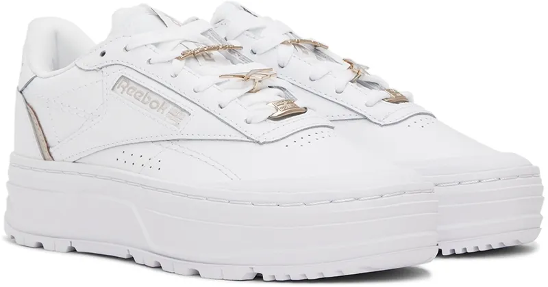Reebok Club C Double Geo Shoes Cloud White / Cloud White / Moonstone (GX8766)
